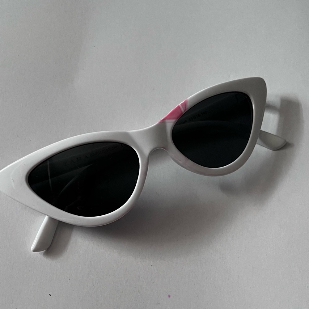 Zara White Cat Eye Sunglasses